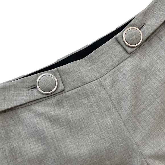 TORY BURCH Corinna Heather Gray Straight Leg Wool Blend Career Dress Pants - Picture 5 of 13